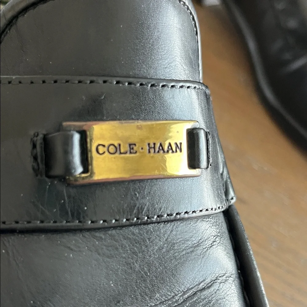 Cole‎ Haan Black Leather Men's Slip-Ons - Picture 3 of 8